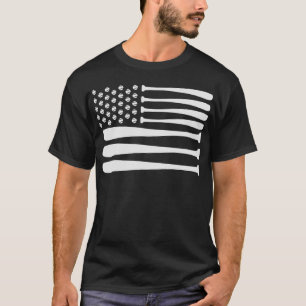 T-shirt Drapeau américain des Etats-Unis du base-ball