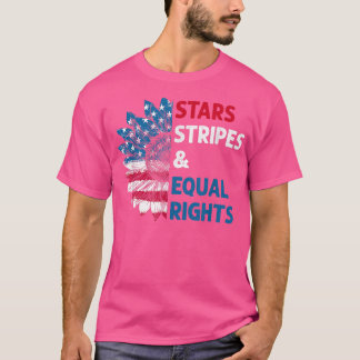 T-shirt Drapeau américain des étoiles féministes à égalité