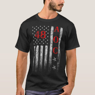 T-shirt Drapeau américain des femmes 2028 Aoc Président Fa
