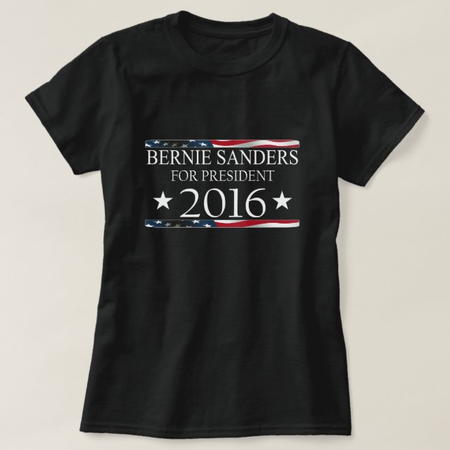 T-shirt Drapeau américain des ponceuses 2016 de Bernie (Design devant)