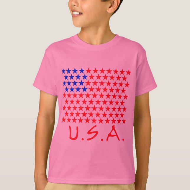 T-shirt Drapeau américain des produits d'étoiles (Devant)