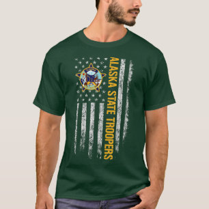 T-shirt Drapeau américain des troupes d'État de l'Alaska