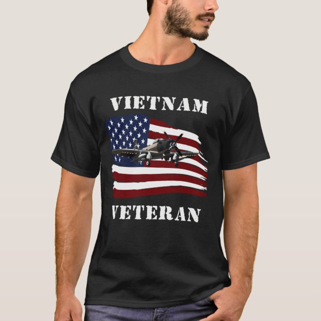 T-shirt Drapeau américain des vétérans du Vietnam A1 Skyra (Devant)