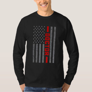 T-shirt Drapeau américain Docteur Drapeau US Vintage pour 