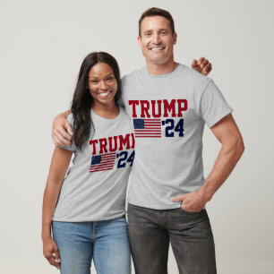 T-shirt Drapeau américain Donald Trump 2024