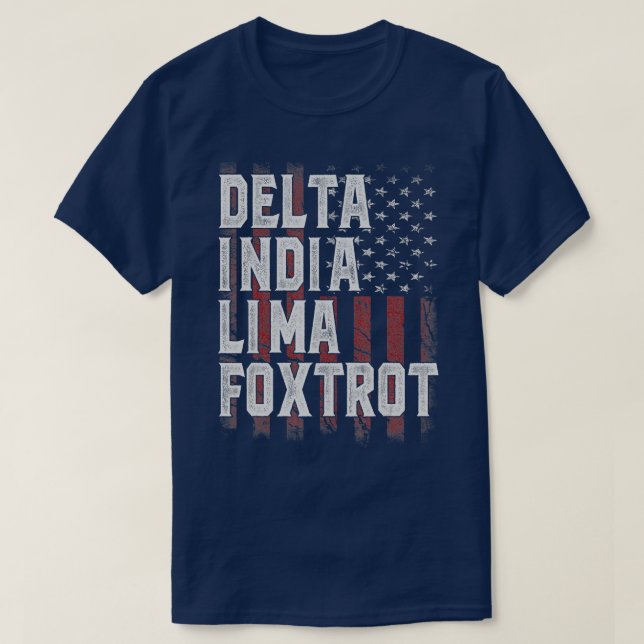 T-shirt Drapeau américain Drapeau américain Drapeau papa H (Design devant)