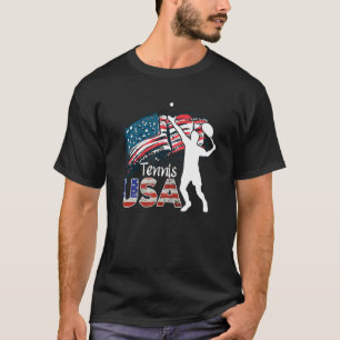 T-shirt Drapeau américain, Drapeau américain, tennis, tenn