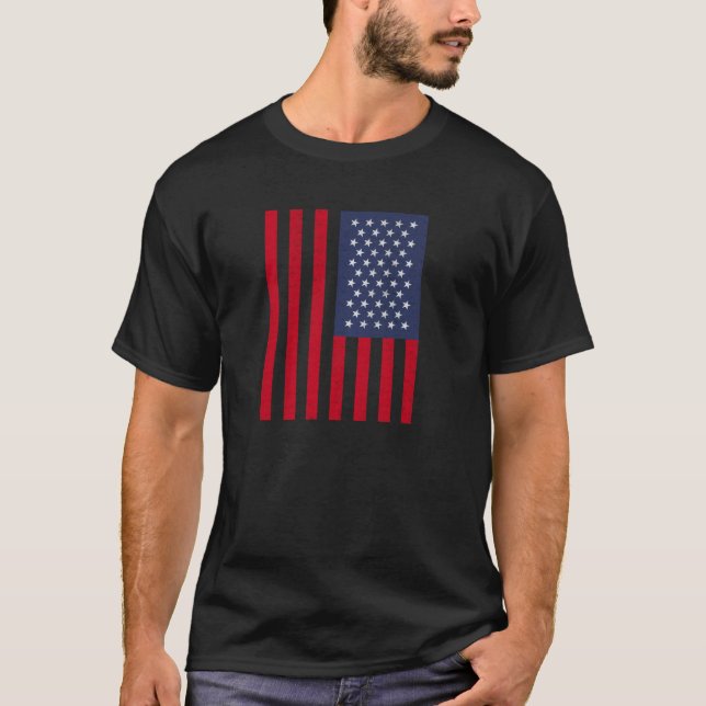 T-shirt Drapeau américain - Drapeau américain - Vintage (Devant)