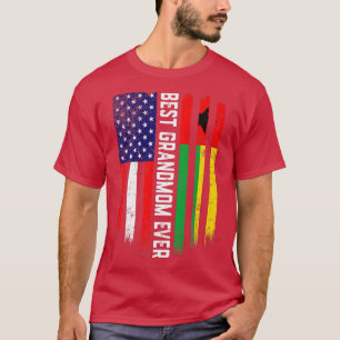 T-shirt Drapeau Américain & Drapeau Guinée Bissau Meilleur