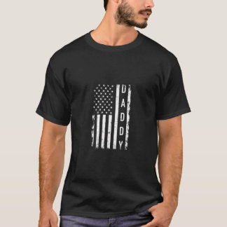 T-shirt Drapeau Américain Drapeau Papa Avec Nous