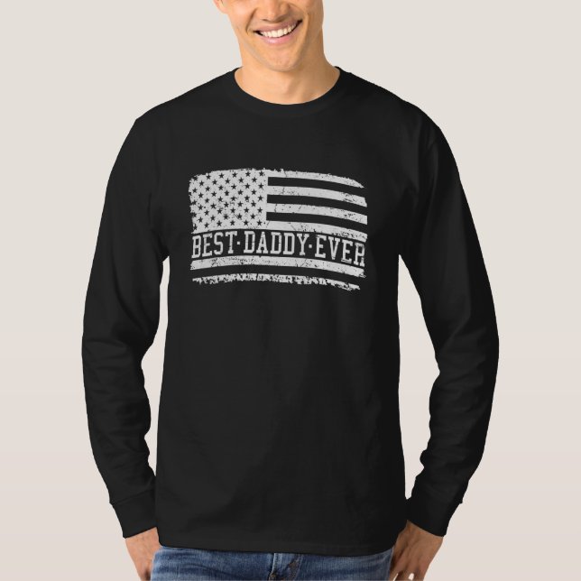 T-shirt Drapeau américain Drapeau père patriotique (Devant)