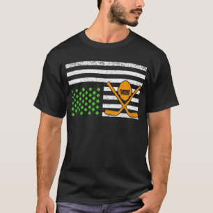 T-shirt Drapeau américain drôle Hockey irlandais St. Patri