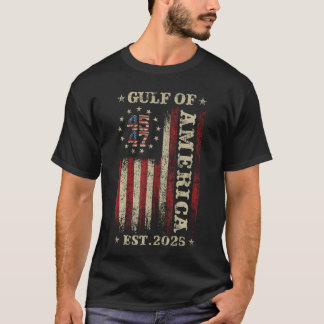 T-shirt Drapeau Américain Du Golfe De L'Amérique Est 2025