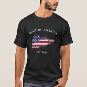 T-shirt Drapeau Américain Du Golfe De L'Amérique Est 2025 