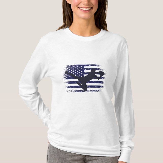 T-shirt Drapeau américain du maillot de football américain (Devant)