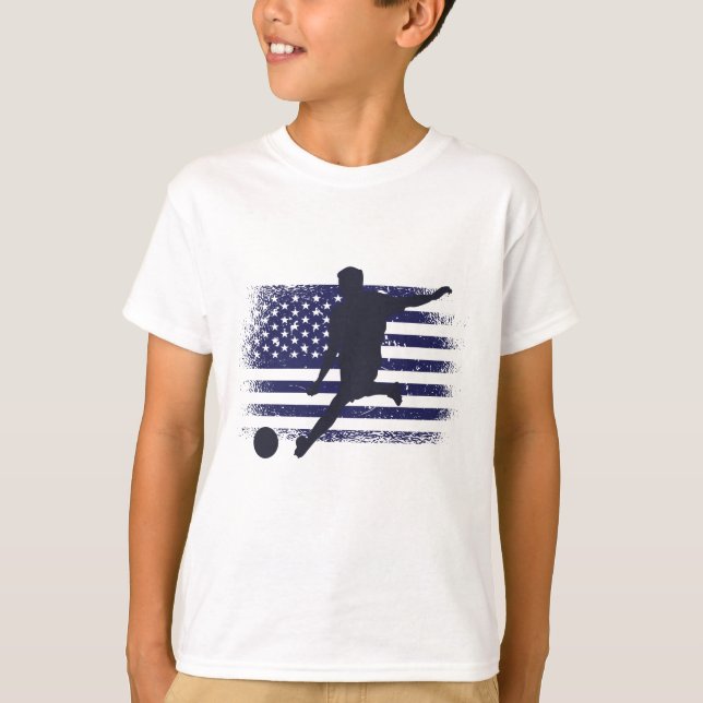 T-shirt Drapeau américain du maillot de football américain (Devant)