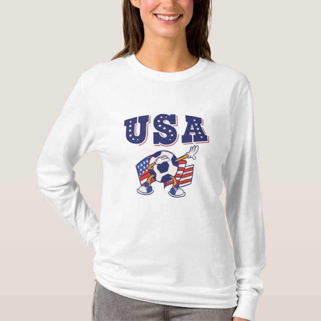 T-shirt Drapeau américain du maillot de football américain (Devant)