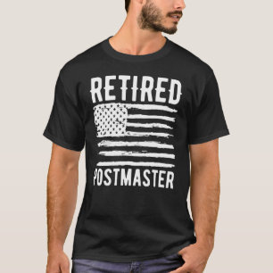 T-shirt Drapeau américain du maître de poste à la retraite