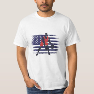 T-shirt Drapeau américain du vanneur de basket-ball Jersey
