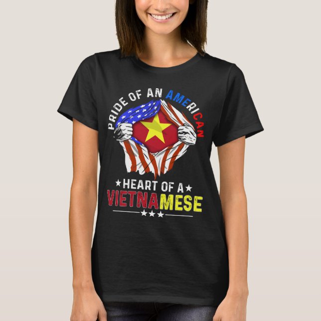 T-shirt Drapeau américain du Vietnam (Devant)