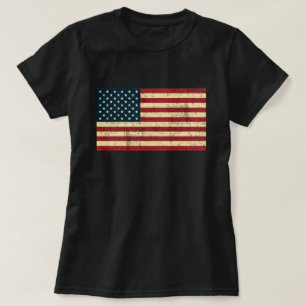 T-shirt Drapeau américain en détresse
