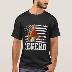 T-shirt Drapeau américain en détresse Dwight Yoakam Singer