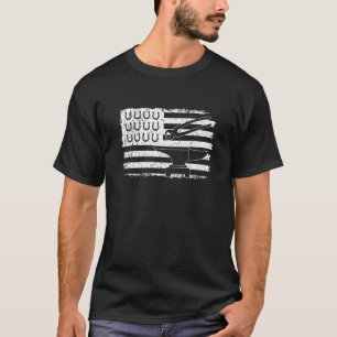 T-shirt Drapeau américain en détresse Fer à cheval patriot