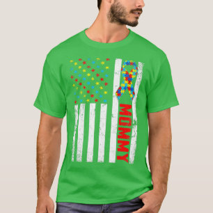 T-shirt Drapeau américain en détresse Sensibilisation sur