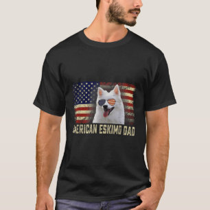 T-shirt Drapeau américain Eskimo Papa Fête des pères
