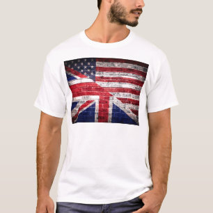 T-shirt Drapeau américain et britannique