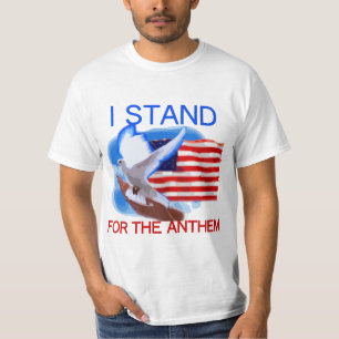 T-shirt Drapeau américain et colombe je me tiens pour l'hy