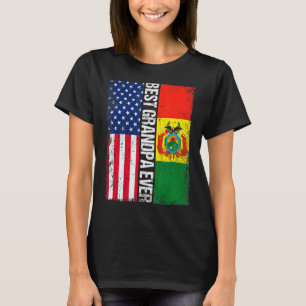T-shirt Drapeau américain et drapeau bolivien Meilleur Gra