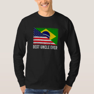 T-shirt Drapeau américain et drapeau brésilien Meilleure f