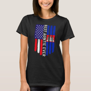 T-shirt Drapeau américain et drapeau cambodgien Meilleure