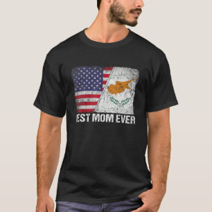T-shirt Drapeau américain et drapeau chypriote Meilleure f