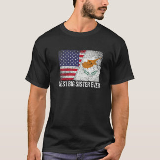 T-shirt Drapeau américain et drapeau chypriote Meilleure g