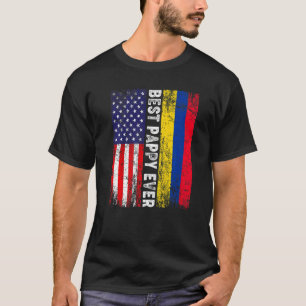 T-shirt Drapeau américain et drapeau colombien meilleur ap
