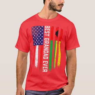 T-shirt Drapeau américain et drapeau de la Guinée-Bissau M