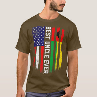 T-shirt Drapeau américain et drapeau de la Guinée-Bissau m