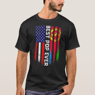 T-shirt Drapeau américain et drapeau d'Erythrée meilleur p