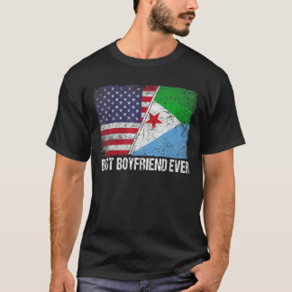 T-shirt Drapeau américain et drapeau djiboutien Meilleur a