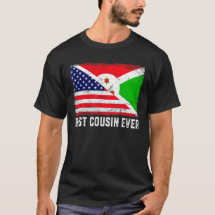 T-shirt Drapeau américain et drapeau du Burundi Meilleur D