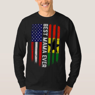 T-shirt Drapeau américain et drapeau du Ghana Meilleure fa