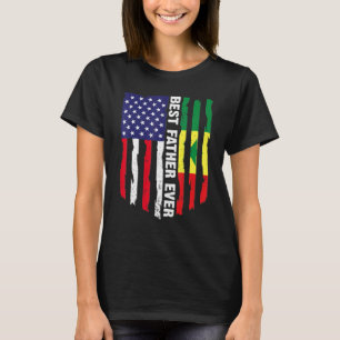 T-shirt Drapeau américain et drapeau du Sénégal Meilleur P