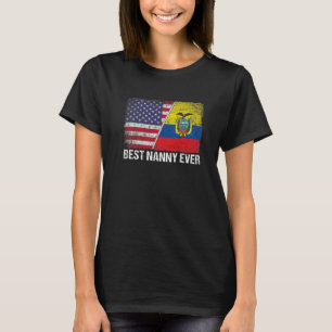 T-shirt Drapeau américain et drapeau équatorien Meilleure