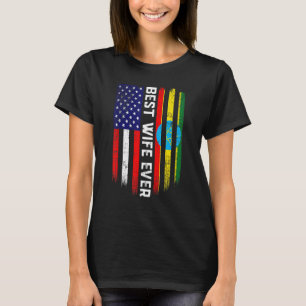 T-shirt Drapeau américain et drapeau éthiopien Meilleure f