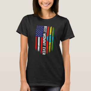 T-shirt Drapeau américain et drapeau éthiopien Meilleure m