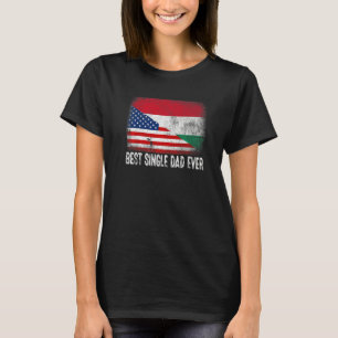 T-shirt Drapeau américain et drapeau hongrois Meilleur Pèr