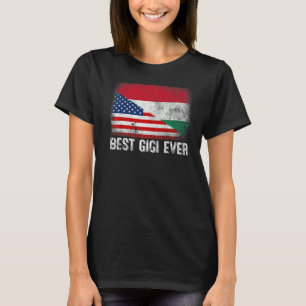 T-shirt Drapeau américain et drapeau hongrois Meilleure fa