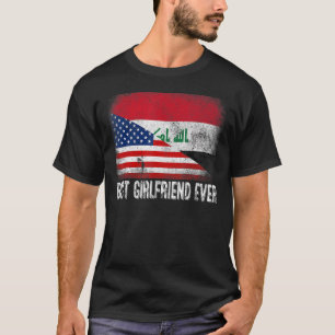 T-shirt Drapeau américain et drapeau irakien Meilleur ami